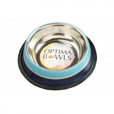 Optima Bowls Dark Blue - Aqua No - Slip Platinum Pet Bowl 0/85 ltr