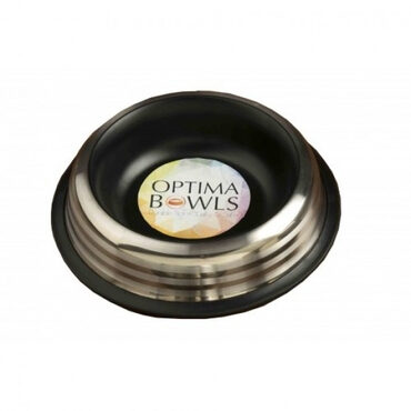 Optima Bowls Premium No-tip Charcoal-Lined Platinum Pet Bowl 0.90 ltr