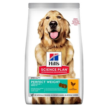 Science Plan Perfect Weight Large 25 kg+ - Adult 1+ with Chicken 12 kg